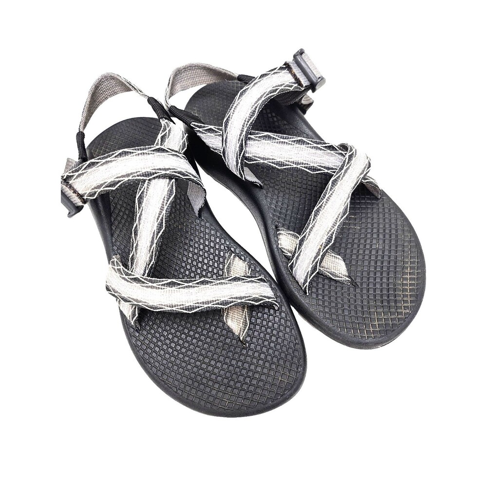 Chaco Sandals Men’s sz 8 Tan & Gray Hiking Beach Waterproof Shoes